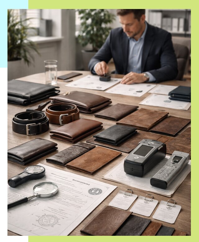 Сертификация кожаных изделий в Новокуйбышевске от 12290 р. | Алешин-Нвб