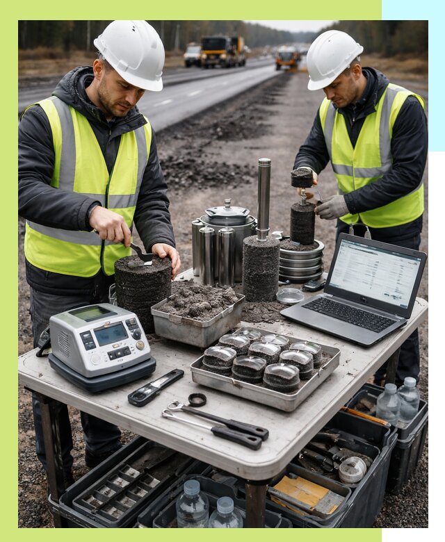 Сертификация асфальта: испытания и подтверждение в Новокуйбышевске