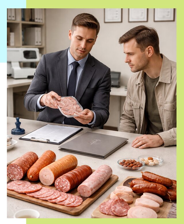 Сертификация колбасных изделий в Новокуйбышевске от 7682 р. | Алешин-Нвб