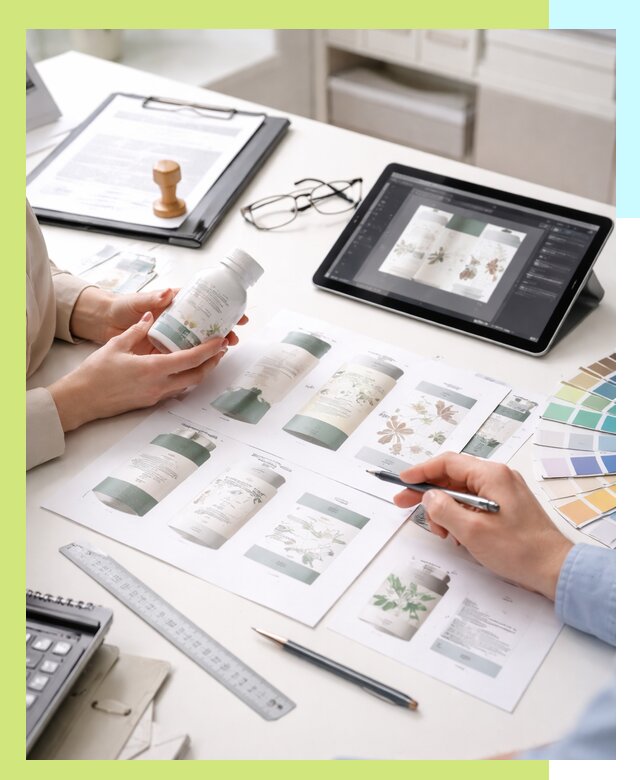 Профессиональная разработка дизайна и текста этикетки продукции в Новокуйбышевске