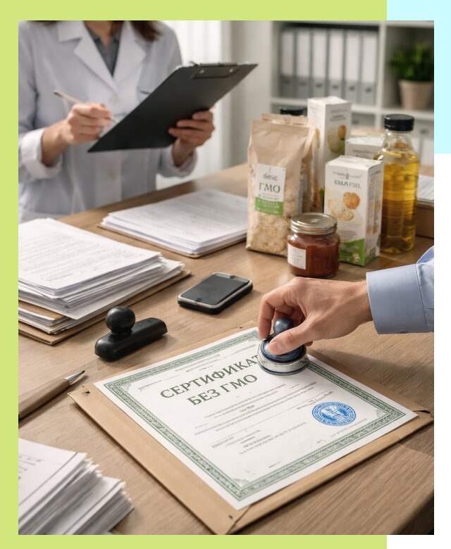 Получение сертификата Без ГМО для продукции в Новокуйбышевске